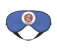 Minnesota State Flag Print Comfortable Sleep Eye Mask Men Women Lightweight Travel Nap Meditation Yoga Work