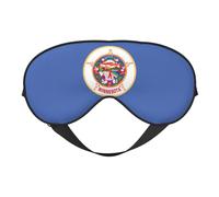 Minnesota State Flag Print Comfortable Sleep Eye Mask Men Women Lightweight Travel Nap Meditation Yoga Work