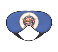 Minnesota State Flag Print Double Sided Sleeping Soft Eye Mask Great for Yoga Camping Soft Sleeping