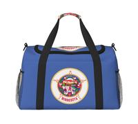 Minnesota State Flag Print Duffel Bag for Travel Weekender Overnight Carry On Bag Women Men Gym Luggage Bag Carry on