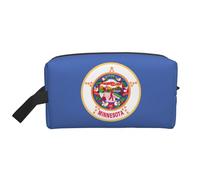 Minnesota State Flag print Fashionable Travel Storage Bag, Portable Toiletry Bag Large Capacity Organizer