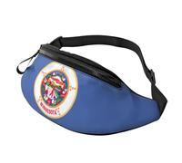 Minnesota State Flag Print Men Women Stylish Waist Bag Comfort Pack Travel for Hiking Cycling and Running