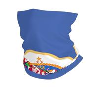 Minnesota State Flag Print Windproof Neck Gaiter, Warmer Scarf Breathable Half-Face Mask Ski Mask Unisex For Outdoor