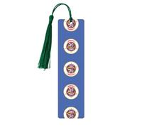 Minnesota State Flag Print Wooden Bookmarks Tassel Bookmark Book Marks Reading Accessories,for Book Lovers Teachers