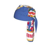 Minnesota State Flag Printed Cap Do Rag, Moisture Wicking Cycling Cap Helmet Liner for Biking Running Hiking