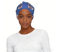 Minnesota State Flag Printed Elastic Headscarf Hat, Pre Knotted Turban Cap Slouchy Headwear, for Women Sleep Bonnet