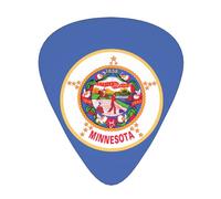 Minnesota State Flag Stylish and durable guitar picks, three types of thin, medium and heavy guitar picks (12 pieces), suitable for guitar, bass, electric guitar, ukulele,