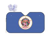 Minnesota State Flag Sun Shade - Folding Car Front Window Sunshade for Cars SUV Trucks,Max UV Blocking and Keep The Vehicle Cool