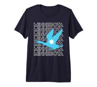 Minnesota State Loon Souvenir MN State Flag Loon Bird Premium T-Shirt