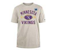 MINNESOTA VIKINGS New Era Cap NFL Regular T-Shirt Distressed Screenprint Team Graphic Stone Unisex