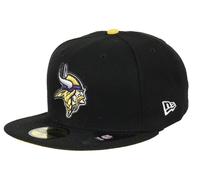 Minnesota Vikings NFL Cap Men's New Era Black Fitted Hat - New