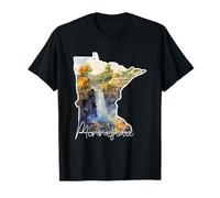 Minnesota Watercolor Landscape Art for Nature Lovers T-Shirt