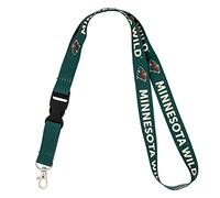 Minnesota Wild NHL National Hockey League Car Keys ID Badge Holder Lanyard Keychain Detachable Breakaway Snap Buckle (Lanyard 1 - Green), Multicolored, One Size