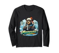 Minnesota Winter Bear Cozy Nature Cold Vibes Long Sleeve T-Shirt