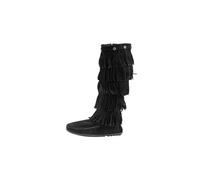 Minnetonka 5-Layer Fringe, Women Mocassins Boots, Black (Black), 4 UK (37 EU)