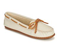 Minnetonka Boat Shoes BOAT MOC in White 3