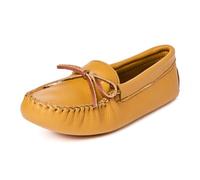 Minnetonka Men Double Deerskin Softsole 816 Mocassins, Beige (Natural), 8 UK