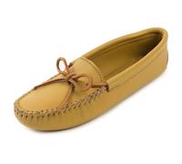 Minnetonka Women's Double Deerskin Softsole Mocassins, Beige (Natural), 7 UK
