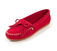 Minnetonka Kilty Suede Moc, Women's Mocassins, Red (Red / RED), 6 UK (39 EU)