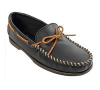 Minnetonka Men Camp Moc 749W Mocassins, Black Black, 8 UK