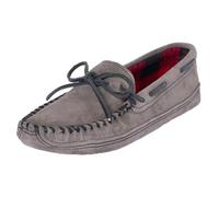 Minnetonka Men's Double Bottom Fleece Slipper, Grey, 7.5