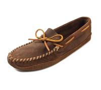Minnetonka Men's Double Bottom Soft Sole - Brown Call - 40 EU