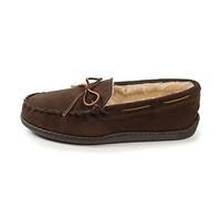 Minnetonka Men's Pile Lined Hardsole Mocassins, Brown (Chocolate), 6 UK