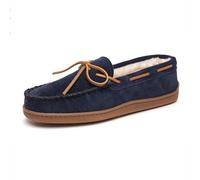 Minnetonka Men's Pile Lined Hardsole Slipper, Dark Navy, 11 UK