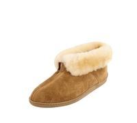 Minnetonka Men's Sheepskin Ankle Boot, Golden Tan, 7 Wide