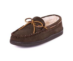 Minnetonka Pile Lined Hardsole, Men Mocassins, Brown (Chocolate), 9 UK (43 EU)