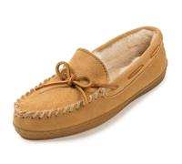 Minnetonka Women's Pile Lined Hardsole Mocassins, Beige (Tan), 6 UK