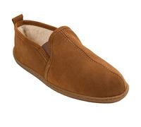 Minnetonka Pile Lined Romeo Slipper, Men's Open Back Slippers, Brown, 12 UK (46 EU)