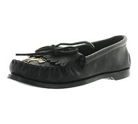 Minnetonka Thunderbird Womens Slip On, Black-metallic, 6 UK X-Wide