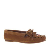 Minnetonka Thunderbird Womens Slip On, Brown, 6.5 X-Wide