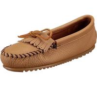 Minnetonka Women Deerskin Soft-T Mocassins, Beige, 5 UK