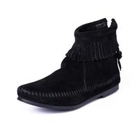 Minnetonka Women's Back Zipper Bootie,Black,9.5 M US