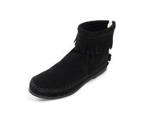 Minnetonka Women's Back Zipper Bootie,Softsole Black,9.5 M US