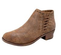 Minnetonka Women's Brenna Side Lace Boot Round Toe Vintage Brown (6)