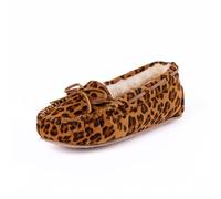 Minnetonka Women's Cally Moccasin Slipper, Cinnamon Animal, 5 UK