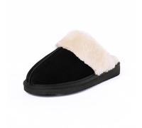 Minnetonka Women's Chesney Scuff, Black, 10.5