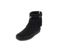 Minnetonka Women's High Top Back Zip Boots, Black, 6.5