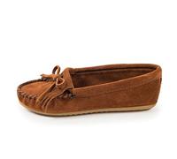 Minnetonka Women's Kilty Hardsole Moccasins, Brown, 7.5 M