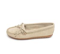 Minnetonka Women's Kilty Moc, Stone Suede, 8.5 M