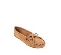 Minnetonka Womens Kilty Suede Moc Taupe Size: 9.5 M US