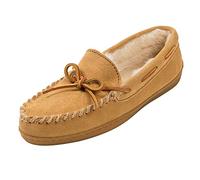 Minnetonka Women's Pile Lined Hardsole Mocassins, Beige (Tan), 6 UK