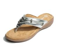 Minnetonka Women's Silverthorne 360° and Silvie Ornamented Sandals, Silver - Silverthorne 360, 3 UK