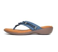 Minnetonka Women's Silverthorne 360 Sandal, Blue Denim, 9 M