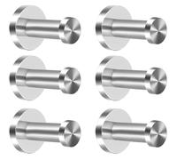 Minnhua Robe Hook 6pcs 304 Stainless Steel Coat Hooks Door Hooks Chrome