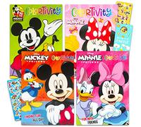 Minnie and Mickey Mouse Coloring Book Set for Kids 4-8 ~ Bundle with 4 Disney Activity Books for Boys and Girls | Mickey Coloring, Games, Puzzles, Stickers and More