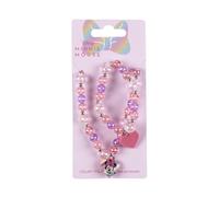 Disney Minnie Mouse Jewellery Set for Girls - Beaded Necklace & Bracelet with Minnie Charm - Cute & Safe Accessories for Kids - Best Gift for Birthdays, Special Occasions & Everyday Fun